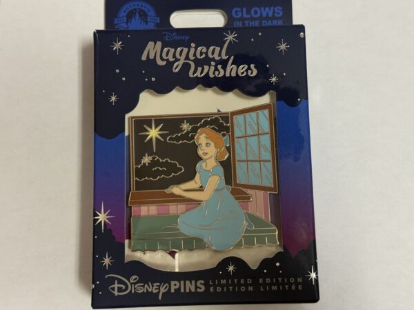 This jumbo Limited Edition pin shows Wendy sitting at the window.