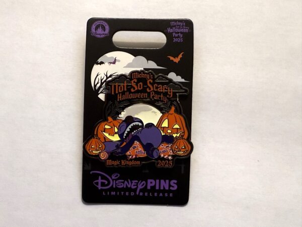 Stitch in the pumpkin patch.