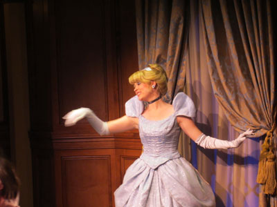 Cinderellas greets guests in the most royal of ways.