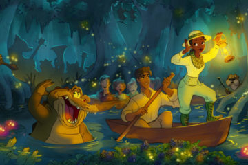 Disney artwork for the Princess and the Frog remake of Splash Mountain. Photo credits (C) Disney Enterprises, Inc. All Rights Reserved