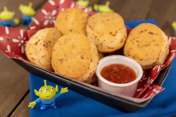 Prospector's homemade cheddar biscuits.  Photo © Disney Enterprises, Inc.  All Rights Reserved.