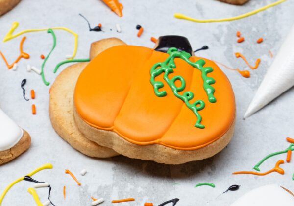 Pumpkin-shaped sugar cookie. Photo credits (C) Lettuce Entertain You® Restaurants / Disney Enterprises, Inc. All Rights Reserved