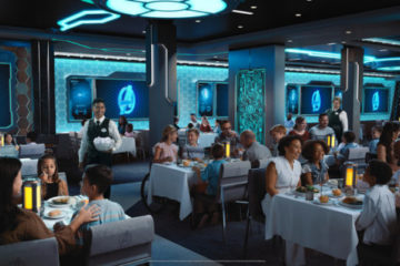 Amazing Avengers dining on the Disney Wish. Photo credits (C) Disney Enterprises, Inc. All Rights Reserved