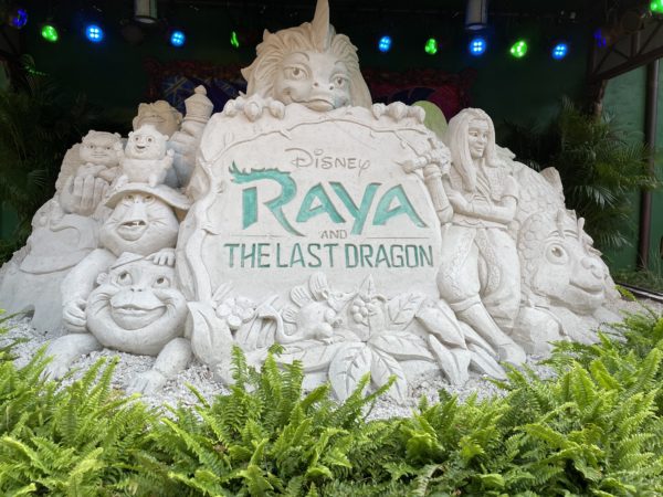This temporary work of art celebrates Disney's latest film, Raya and the Last Dragon.