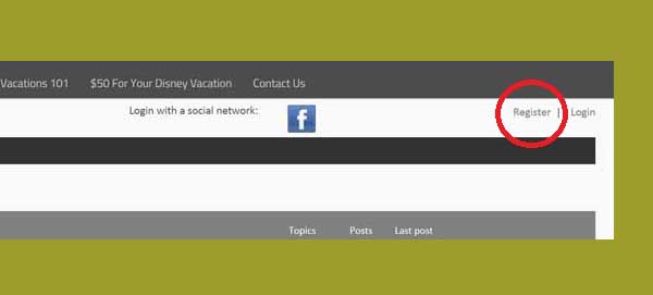 You will find the “Register” link in the top right corner of the screen.