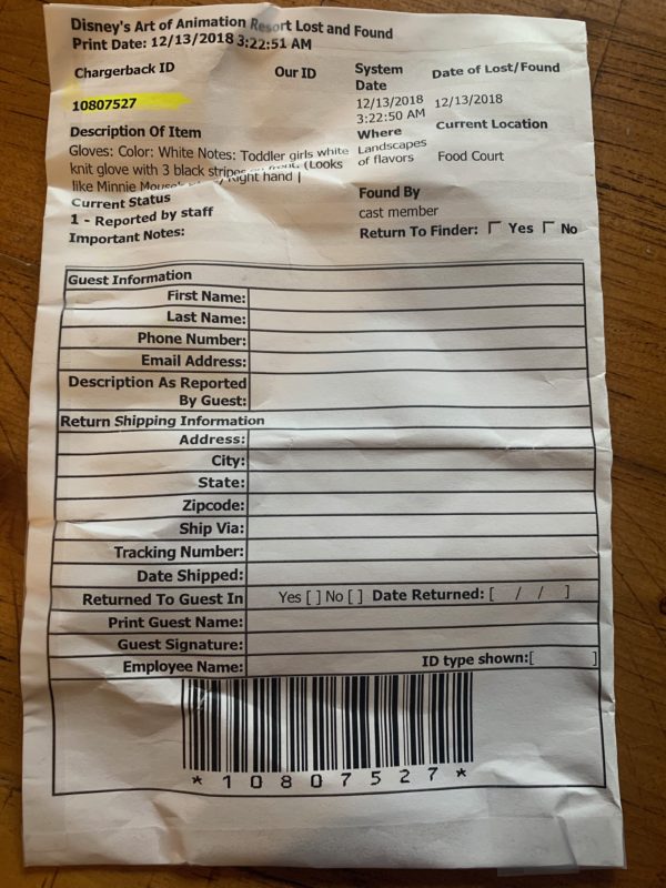 The more detail you provide, the easier they can match it wit your lost item!