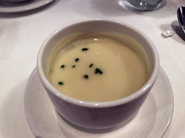The potato and leek soup is delicious!
