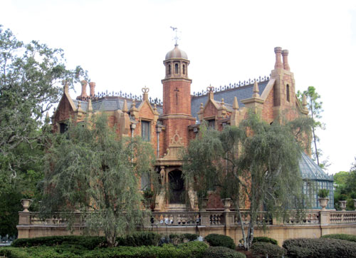 The Haunted Mansion can be moderately scary.