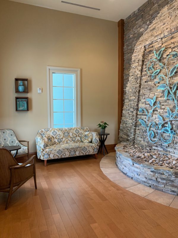 This is the reception lounge at Senses.