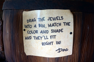 Doc's note about sorting the jewels.