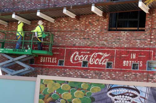 The rumored World of Coke building is coming along nicely.