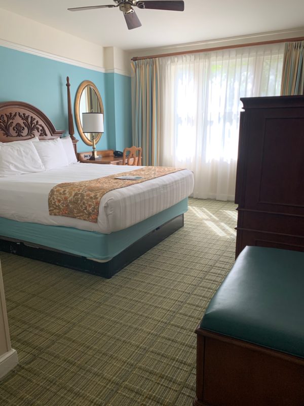 This is the master bedroom in the two-bedroom villa.