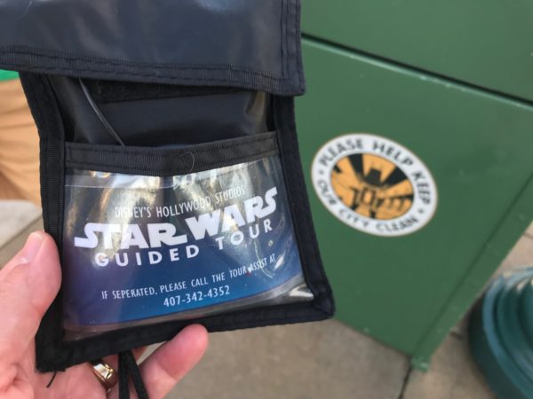 When you check in for the tour, you get a lanyard pack that includes the listening device.