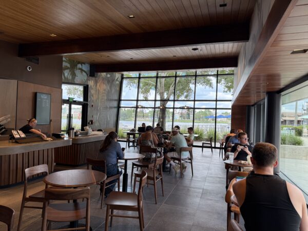 The shop still maintains beautiful views of Lake Buena Vista.