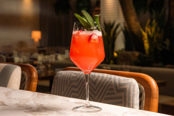 Strawberry Fields cocktail. Photo credits (C) Lettuce Entertain You® Restaurants / Disney Enterprises, Inc. All Rights Reserved 