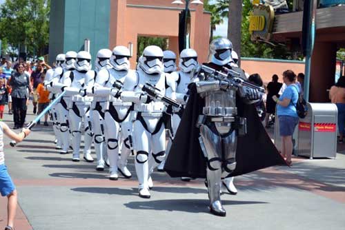 The Storm Trooper patrols are fun.