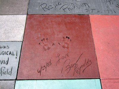 You can find the cement hand prints of many 1980s stars near The Great Movie Ride.