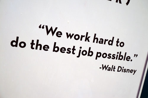 Another great quote on the Jedi Training Academy wall. 