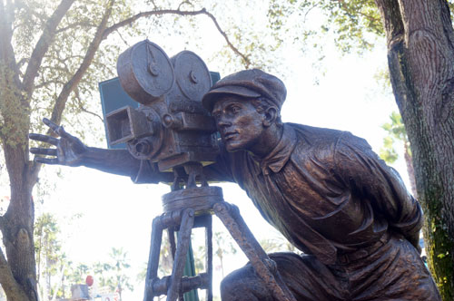 The young Walt Disney behind the movie camera...