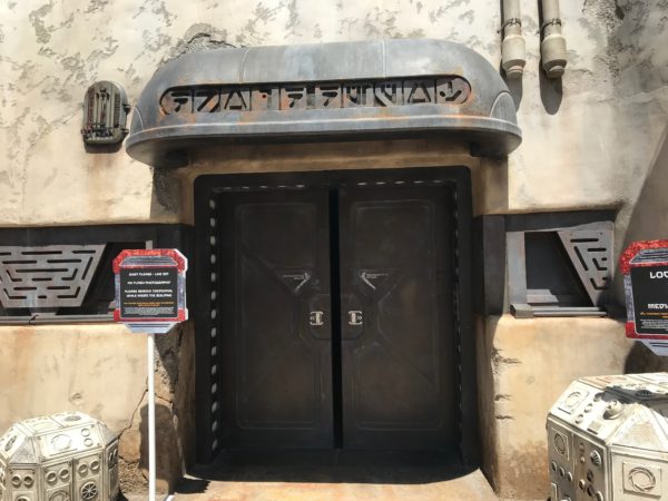 The Droid Depot allows both Disneyland and Disney World guests to build their own droid, but the exteriors have different color palettes.