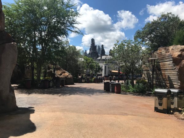 This is the view looking from Toy Story Land to Galaxy's Edge.