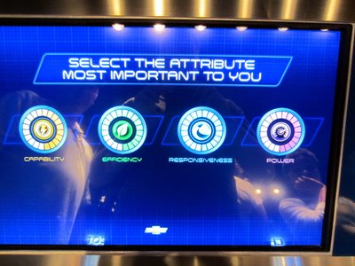 Design your own car at the design station.