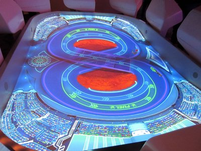 Drive your design on a simulated race track.