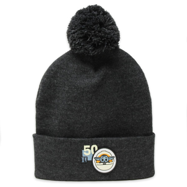 The Child beanie is sure to put a bounty on your bean. This soft sweater cap features an elemental Grogu and a pom pom topper. $19.99 Photo credits (C) Disney Enterprises, Inc. All Rights Reserved 