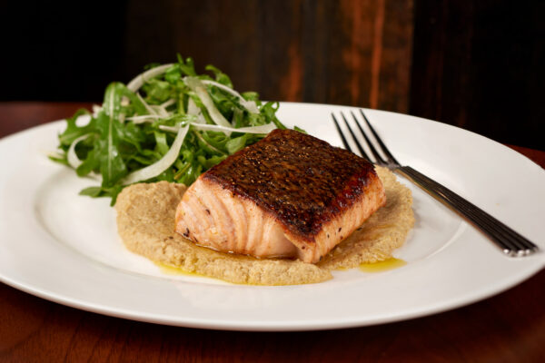 Grilled Salmon. The Edison at Disney Springs. Photo Credit © Disney Enterprises, Inc. All Rights Reserved.