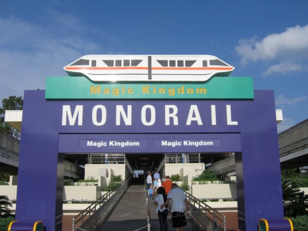 One of the many monorail signs around property.