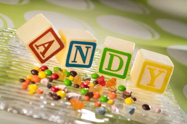 Toy Story Letter Blocks. Chocolate blocks filled with mixed candy. Photo Credit © Disney Enterprises, Inc. All Rights Reserved.