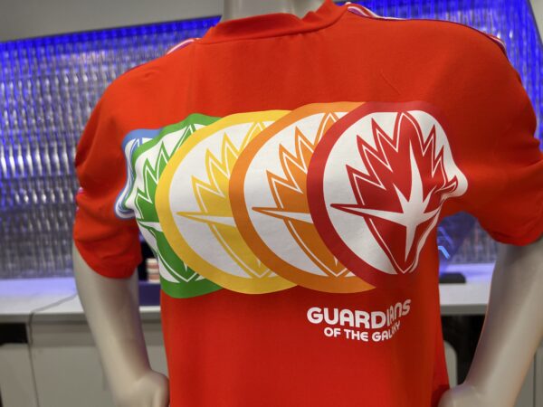 Colorful Guardians t-shirt with great retro colors.