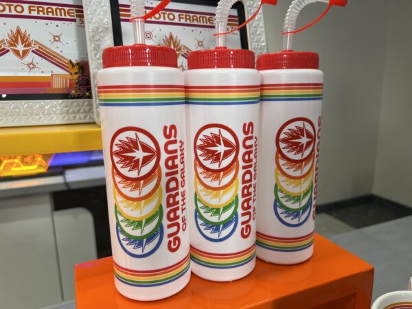 Hello 1980s! Guardians water bottles.