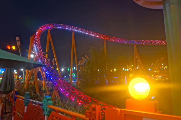 Slinky Dog Dash looks awesome at night!