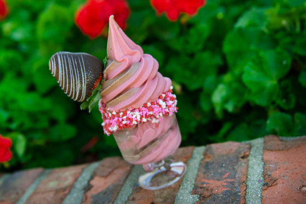 DOLE Whip Strawberry (yes, that is a thing) at Marketplace Snacks. Photo credits (C) Disney Enterprises, Inc. All Rights Reserved 