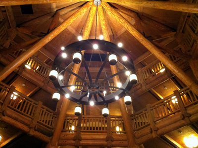 villas-wilderness-main-lobby The main lobby of the Villas at Disney's Wilderness Lodge is impressive and generally a quiet and peaceful place.