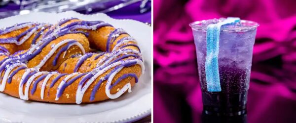 Violet pretzel and Sparkling Grape. Photo Credit © Disney Enterprises, Inc. All Rights Reserved.