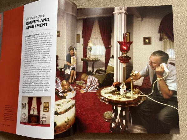 Walt in the family apartment above Disneyland.