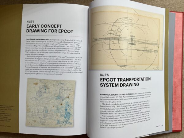 A drawing that Walt personally created sketching out the transportation system for EPCOT, the city.