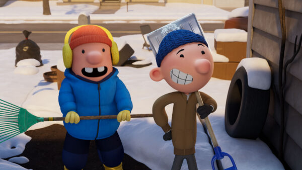 (L-R): Rowley (voiced by Jude Zarzaur) and Greg (voiced by Aaron D. Harris) in Disney’s "Diary of a Wimpy Kid: The Last Straw,” exclusively on Disney+. © 2025 20th Century Studios. All Rights Reserved.