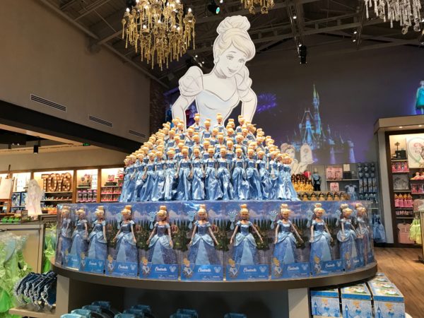 Cinderella's dress in the Princess room is made up of Cinderella dolls!