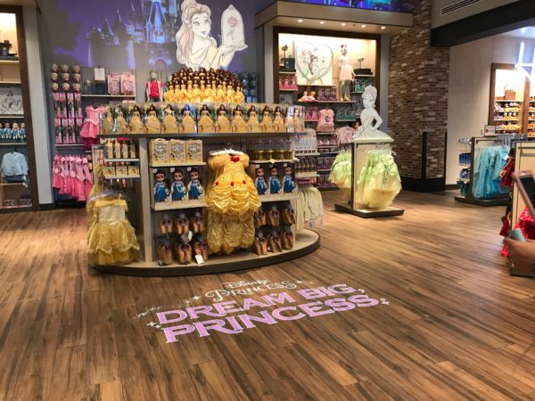 Each room has the theme projected on the floor in a really cool design!