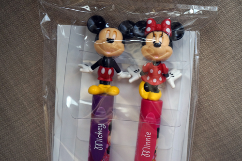 Mickey and Minnie pens.